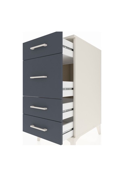 Kronos Komodin 4 Çekmeceli 44x59x96 Aytaşı-antrasit Aytaşı