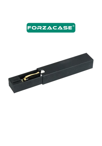 Besmele İşlemeli Kutulu Metal Roller Kalem Siyah Gold - Fc761