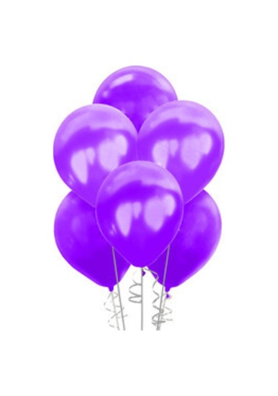 12 Inç Standart Boy Metalik Balon 50 Adet Mor A