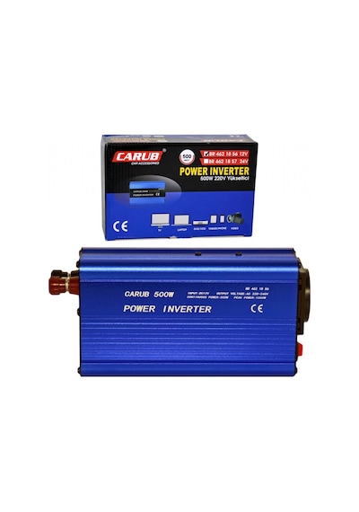 Carub İnverter 12v Dan 220v A Yükseltici 500w Usb 5v-1a Çıkışlı Br4621856