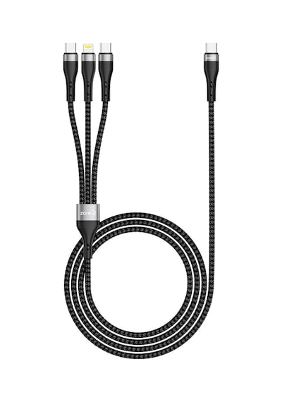 Zore Zr-45 3in1 Usb-a To Lightning - Type-c - Type-c Şarj Ve Data Kablosu 20w 1.5m