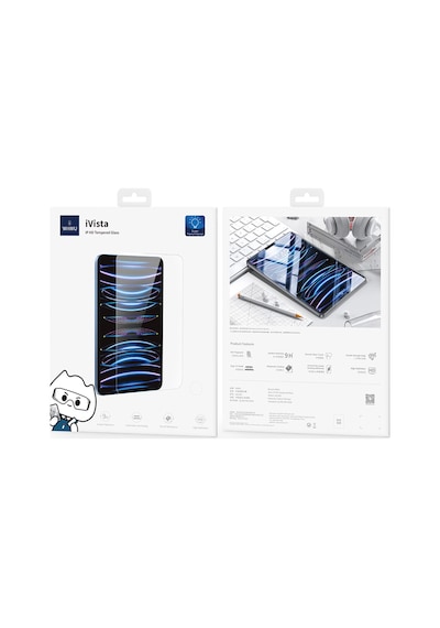 Apple Uyumlu iPad 10.nesil 10.9 2022 Wiwu Wi-gq003 İvista Serisi Oleofobik Hd Temperli Ekran Koruyucu Şeffaf