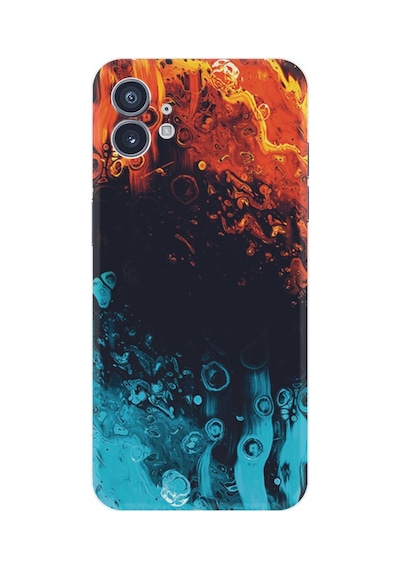Nothing Phone 2 Kılıf Silikon Desen Özel Seri Orange Blue Color 1665