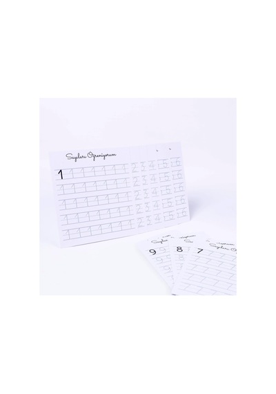 10lu Rakamları Öğreniyorum 12 X 13 Cm Karton Çalışma Kart Seti