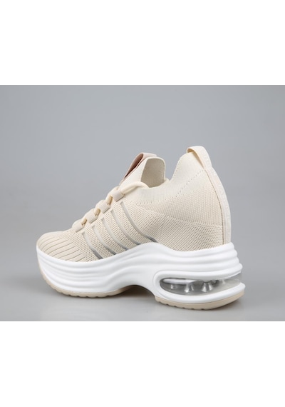 Guja 25y300-14 Dolgu Topuk Bej Kadın Sneakers Bej