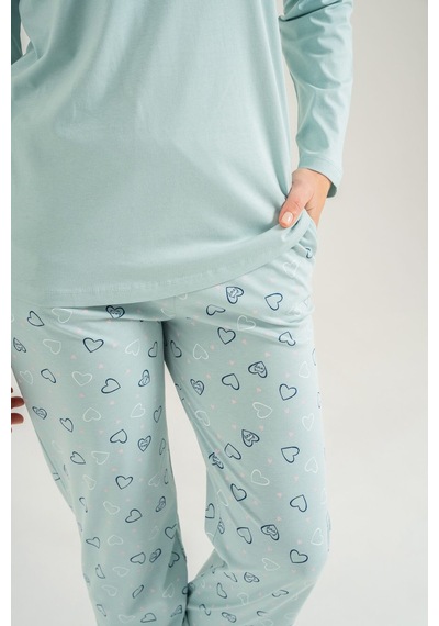 Rolypoly Anne Kız Who Needs A Hug Yeşil Uzun Kol Pijama Takım Rp3902-a-v2 Rp3902-a-v2