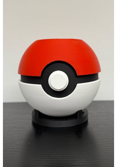 Pokeball Kalemlik Ve Stand Pokemon Temalı Masaüstü Organizer Siyah - Beyaz