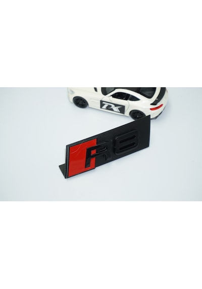 Dk Tuning R8 Siyah Kırmızı 3d Ön Panjur Logo Audi İle Uyumlu