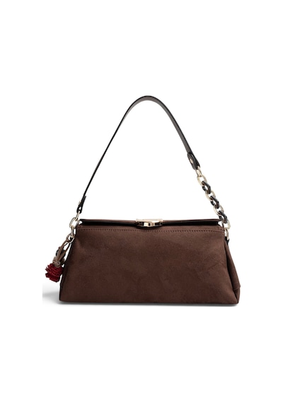 Silver & Polo Silver Polo Kahve - Kahve Süet Kadın Omuz Çantası Sp1294 Kahverengi