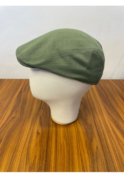 Hamze Peaky Blinders Tommy Shelby Spor Model Keten Kasket Şapka Haki
