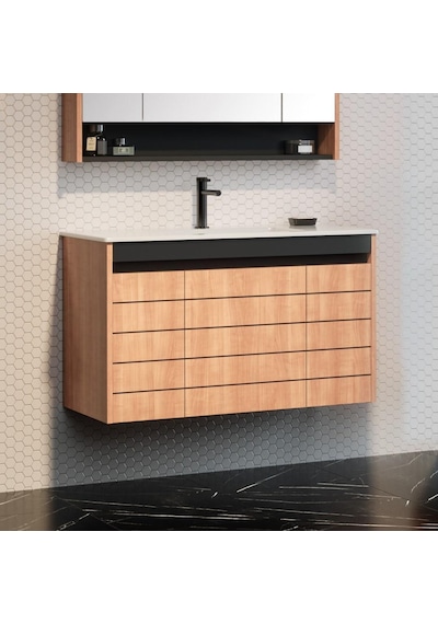 Orka Ricato 100 Cm Morgana Kiraz Banyo Dolabı Alt Modül Ve Lavabo Çok Renkli Orka Ricato 100 Cm Morgana Kiraz Banyo Dolabı Alt Modül Ve Lavabo Çok Renkli