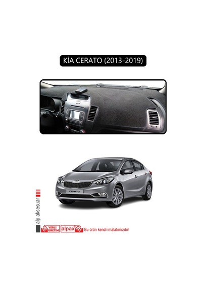 Kia Cerato 2013-2019torpido Koruma Halısı Siyah Kenar