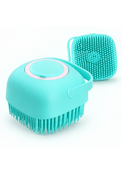 Duş Jeli Hazneli Silikon Fırça Kese Çok Amaçlı Vücut Temizleme Kesesi Peeling Banyo Lifi