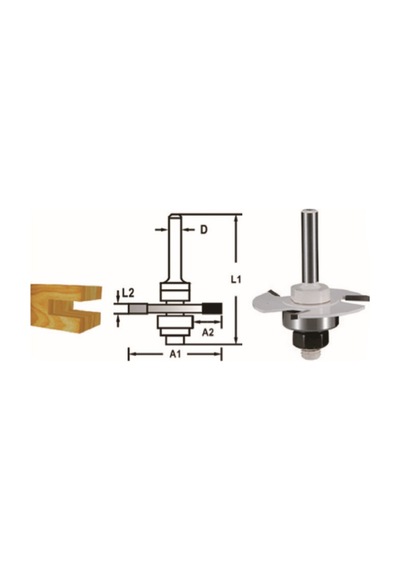 Makita Freze Bıçağı 8x47.6 Mm Maad-48957