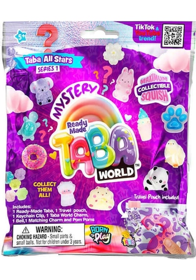 Taba Squishi Mystery Taba World Series 1 Sürpriz Mini Squishy Kokulu Set + Çanta Süsü & Anahtarlık Hayvanlar