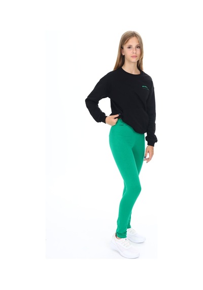 Toontoy Kids Toontoy Kız Çocuk 2'li Takım Baskılı Bisiklet Yaka Düşük Omuz Cepli Sweatshirt & Basic Düz Tayt Siyah Toontoy Kids Toontoy Kız Çocuk 2'li Takım Baskılı Bisiklet Yaka Düşük Omuz Cepli Sweatshirt & Basic Düz Tayt Siyah