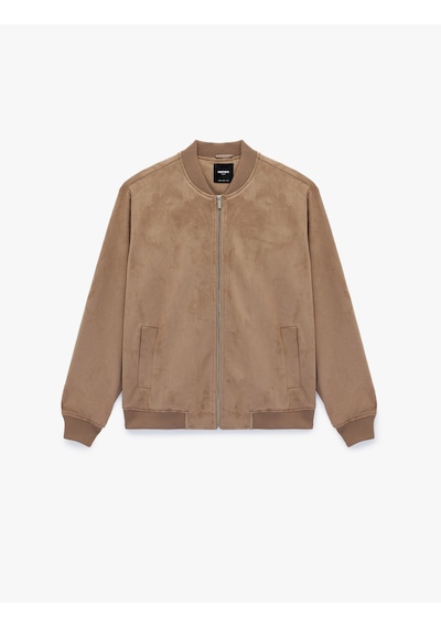 Koton Regular Fit Uzun Kollu Cepli Kolej Yaka Fermuarlı Suni Süet Bomber Ceket Bej 6sam20001hk Ekru Koton Regular Fit Uzun Kollu Cepli Kolej Yaka Fermuarlı Suni Süet Bomber Ceket Bej 6sam20001hk Ekru