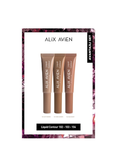 E Vitaminli Nemlendirici Etkili Kremsi 3'lü Likit Kontür Seti - Liquid Contour Set