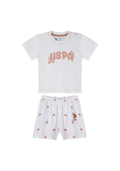 U.S. Polo Assn. Krem Bebek T-shirt Takım Krem