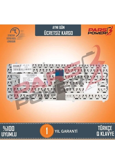 HP Uyumlu 480669-141, 488590-141, 502622-141 Notebook Klavye (Gümüş Tr)
