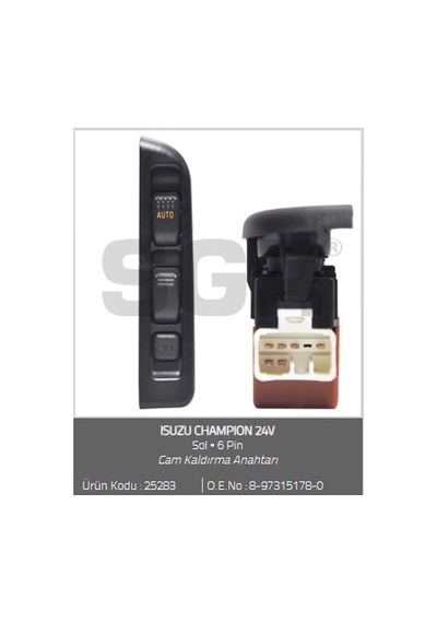 Seger 25283 Isuzu Cam Anahtarı 6 Pın 24v Sol