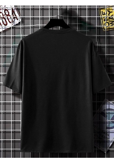 Flood Of Style Unisex Siyah Forgotten Oversize Bisiklet Yakak Tshirt