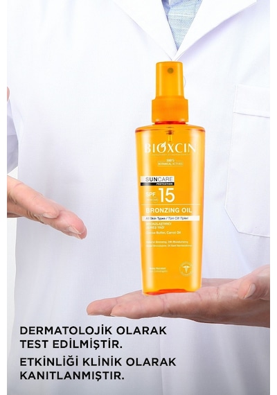 Bioxcin Sun Care Bronzlaştırıcı Yağ 15 Spf 200 ml - Kakao Yağı Havuç Yağı 15 Spf