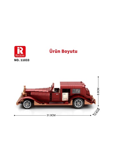 Reobrix Technic 11033 Rolls Royce Phantom Araba Yaratıcı Yapı Blok Seti Building Blocks - 865 Parça