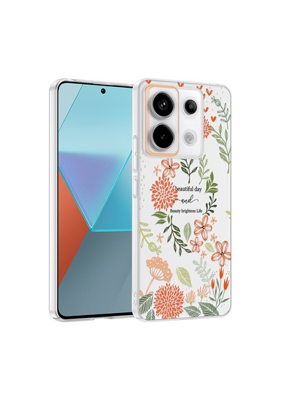 Xiaomi Redmi Note 13 Pro 5g Kılıf Çiçek Ve Fiyonk Desenli Kamera Yükseltili Mobilefix Premium