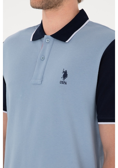 U.S. Polo Assn. Erkek Regular Fit Polo Yaka Mavi Tişört 50306871-VR036