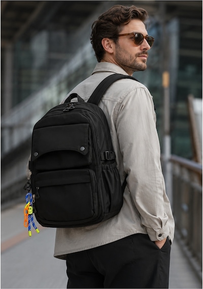 Kaff Young 51584 Siyah Aksesuarlı Unisex Sırt Çantası