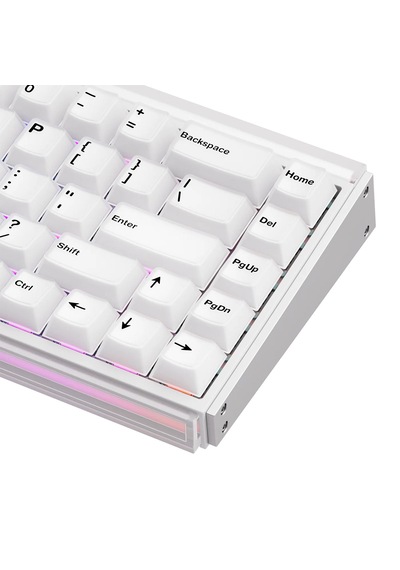 Akko Ray68 He White %65 Astroaim Magnetic Switch 8k Hz Hall Effect Hotswap Argb Kablosuz İngilizce Manyetik Gaming Klavye