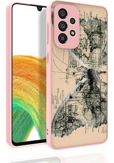 Galaxy A33 5g Kılıf Desenli Kamera Korumalı Parlak Zore Nora Kapak NO4