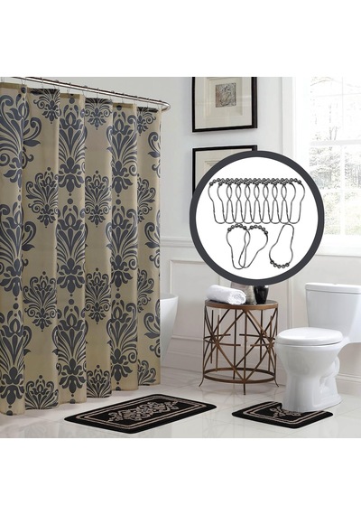 Fusion Revelry Damask 15 Parça Banyo Duş Seti 6998
