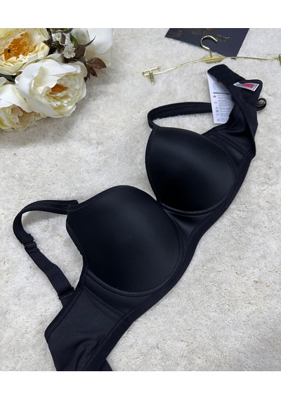 Le Jardin C Cup Balenli Desteksiz Basic Toparlayıcı Sütyen-9720 Siyah