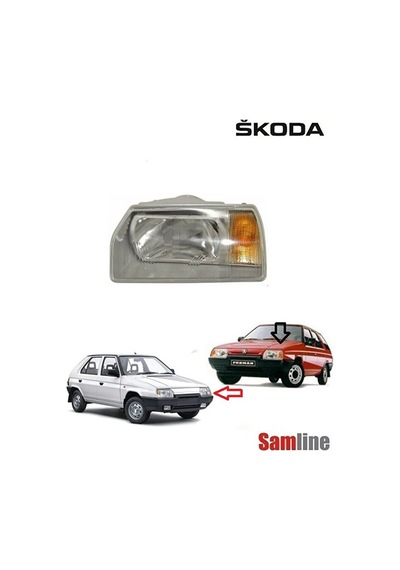 Skoda Favorit Uyumlu Forman Sol Ön Far 1989-1990-1991-1992-1993-1995 Modeller İçindir