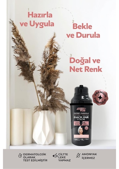 Softto Plus Expert Woman Black Hair Color Siyah Kadınlara Doğal Görünüm 400ml