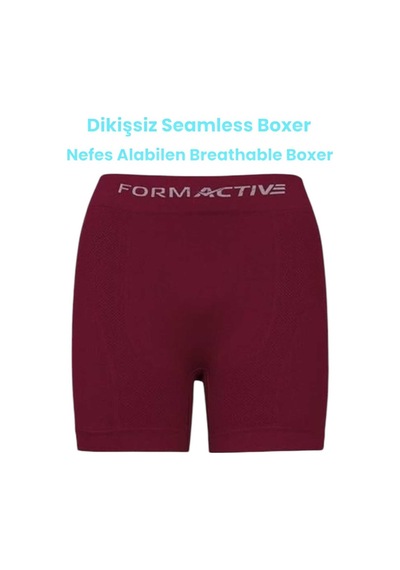 Uniquetrenders Erkek Dikişsiz/seamless Nefes Alabilen Boxer 6 Adet Bordo - Yeşil