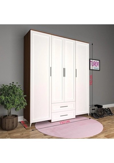 4 Kapılı Trend Gardrop Çıtalı Kapak Mdf Antrasit 4 Kapılı Trend Gardrop Çıtalı Kapak Mdf Antrasit