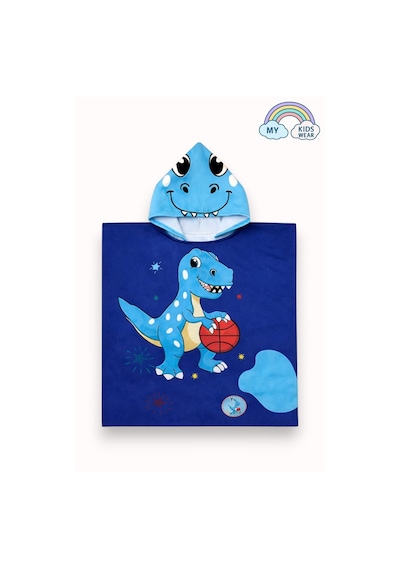 My Kids Wear Erkek Çocuk Deniz Kombini 3 Lü Set Mayo, Havlu Ve Bone 12575 Mavi