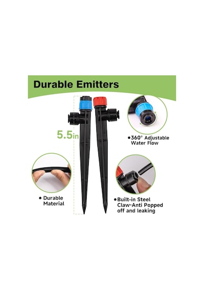 Tr 32'li Paket Yeni Kolay Bağlantı Damla Yayıcı Spreyler 1/4 Damla Sulama Borusu 16 Adet Hızlı Bağlantı Vericil