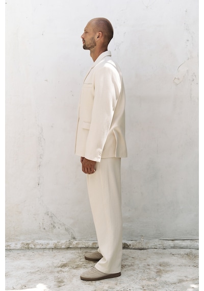 Mai Studios Co. Ayyubay Naturel Erkek Blazer Ceket Naturel