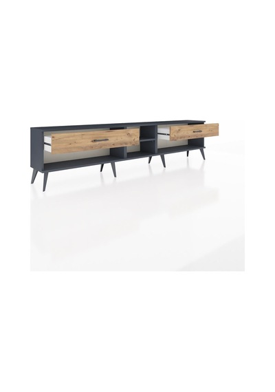 Arges Tv Ünitesi Tek Raflı 2 Çekmeceli 220x30x51 Antrasit-antrasit/çam Antrasıt/atlas Çam - Antrasıt Arges Tv Ünitesi Tek Raflı 2 Çekmeceli 220x30x51 Antrasit-antrasit/çam Antrasıt/atlas Çam - Antrasıt