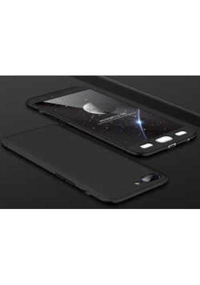 One Plus 5 Kılıf Zore Ays Kapak Siyah-Kırmızı