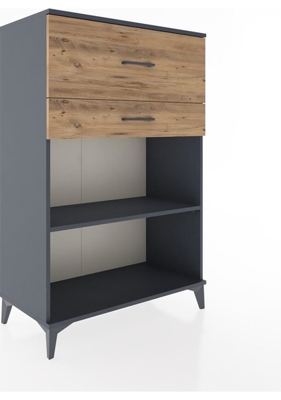 Hyperion Dolap Tek Raflı 2 Çekmeceli 88x44x134 Antrasit-çam Antrasit Hyperion Dolap Tek Raflı 2 Çekmeceli 88x44x134 Antrasit-çam Antrasit