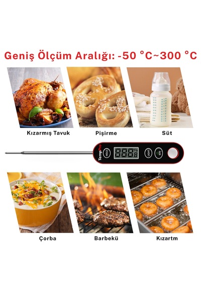 Thermopro Ic6030 Su Hızlı Sonuçlu Lcd Daldırma Saplama Gıda Termometresi