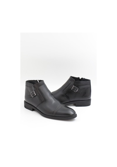 Nesilshoes Nesil Shoes Thrtrk 2301-2 Siyah Hakiki Deri Kauçuk Taban Erkek Bot