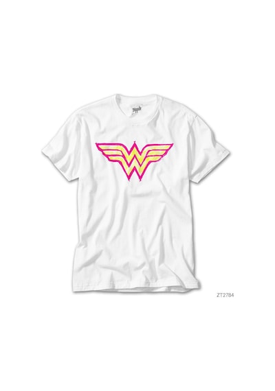 Wonder Woman Logo Beyaz Tişört Beyaz