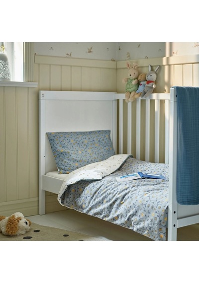 Ikea Guldvavare Tek Kişilik Nevresim Takımı 110 X 130 Cm Beyaz - Mavi
