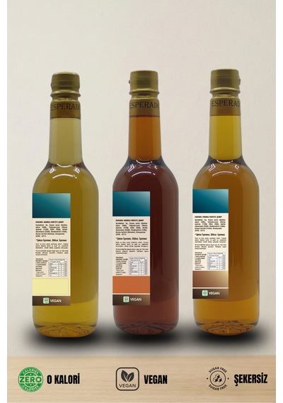 Şekersiz Sugar Free Vanilya Karamel Fındık Aromalı Kahve Şurubu 750 Mlx3 Adet Diğer